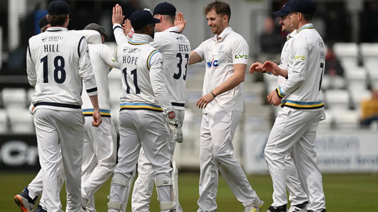 Yorkshire on the brink of victory, just three wickets away