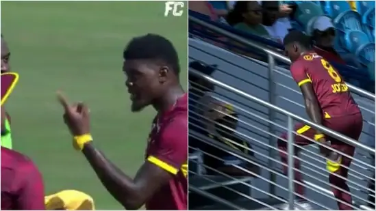 Alzarri Joseph's heated exchange with captain Shai Hope leads to shocking walk-off after impressive wicket-maiden